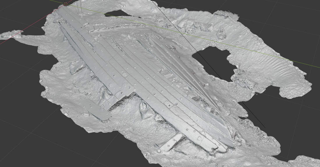 Photogrammetry of a late medieval wooden ship wreck which has been recovered during our watching brief at the Ostwind 2 subsea cable system